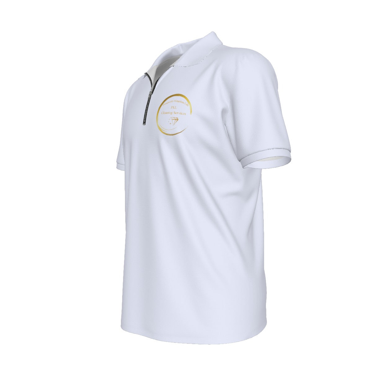 All-over Print Men's Polo Shirt with  Zipper
