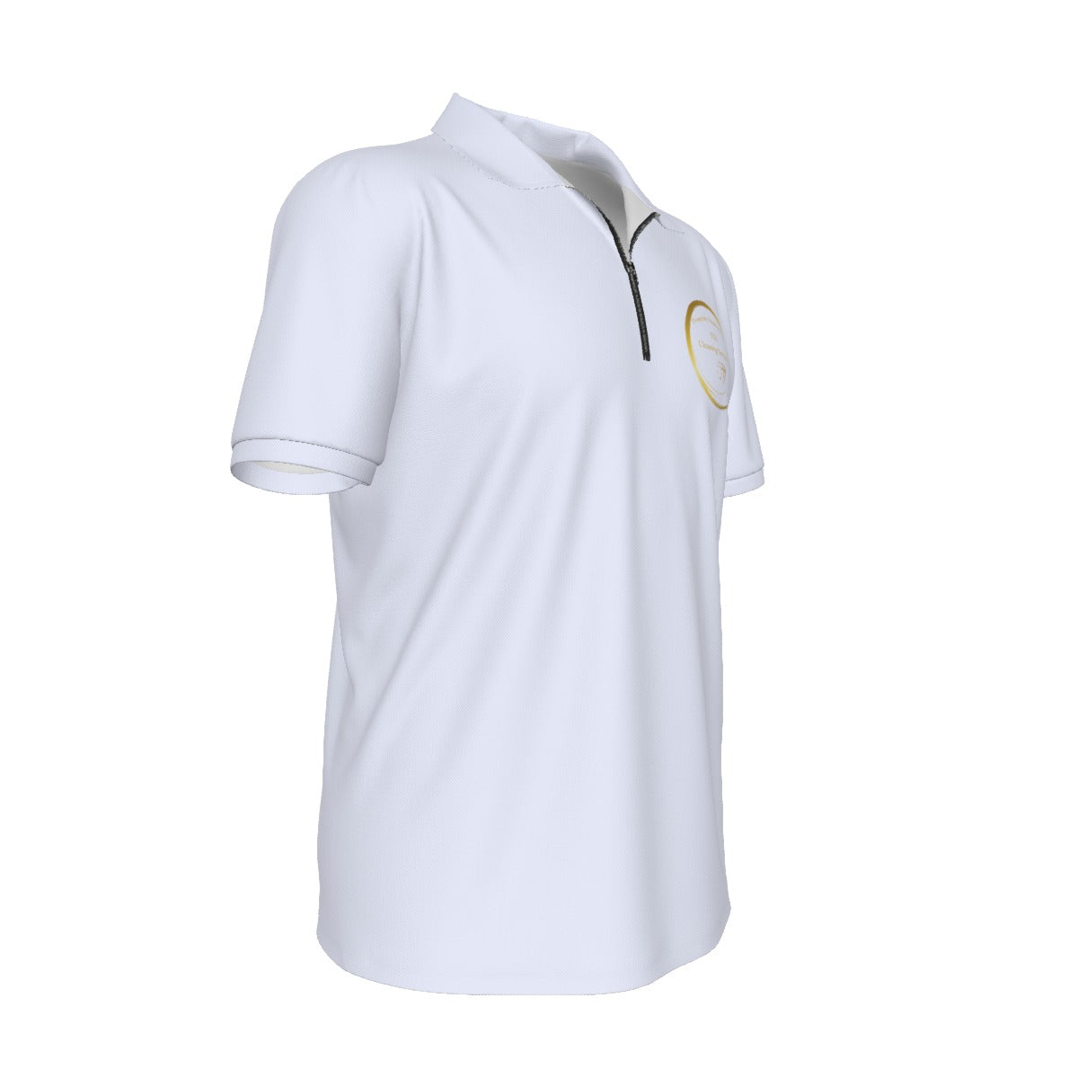 All-over Print Men's Polo Shirt with  Zipper
