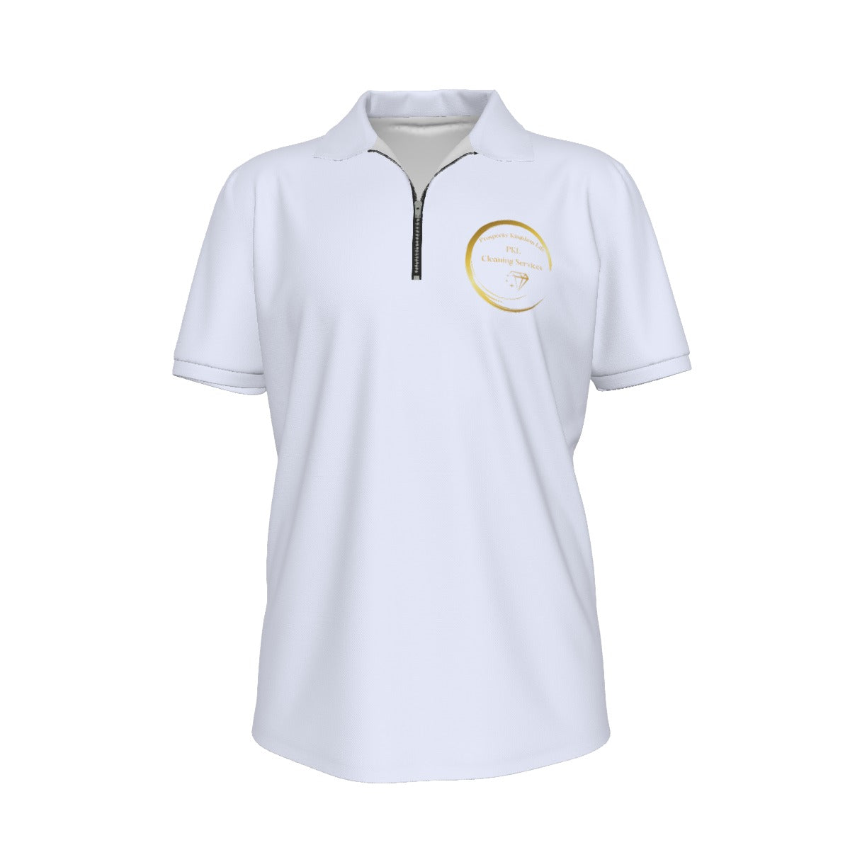 All-over Print Men's Polo Shirt with  Zipper