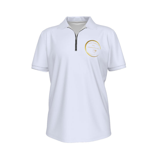 All-over Print Men's Polo Shirt with  Zipper
